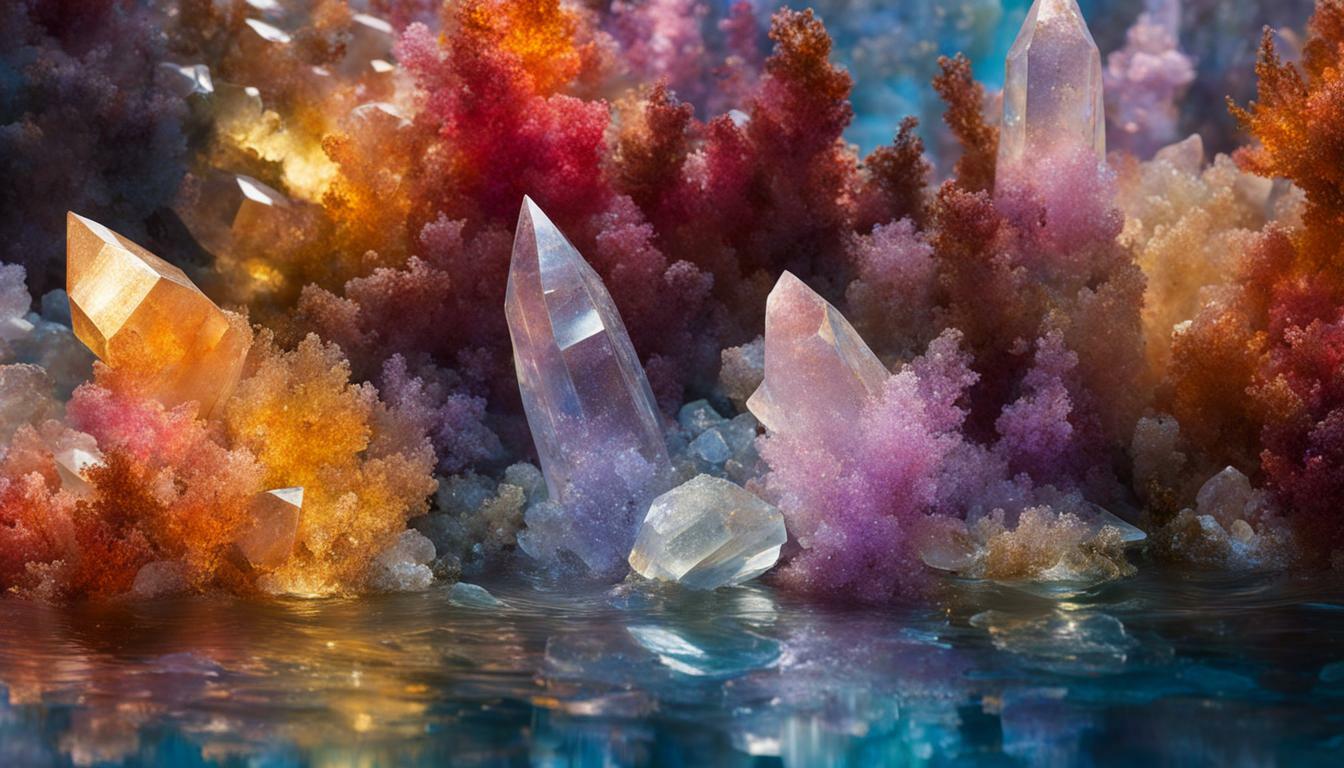 Clean quartz crystals