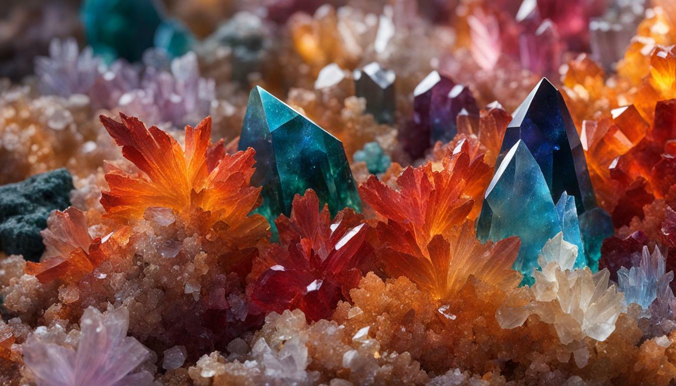 Crystal formation in rocks