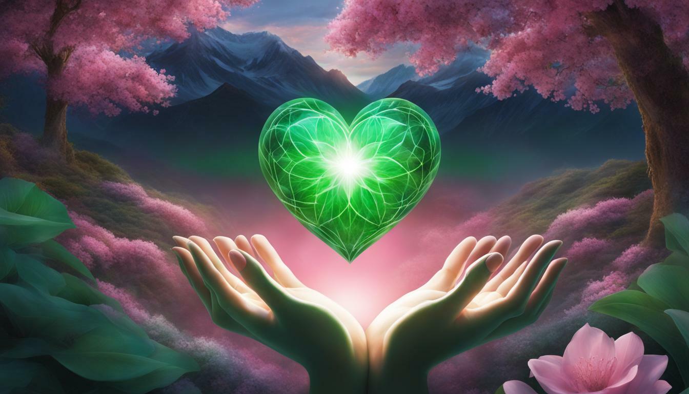 Healing heart chakra drawing