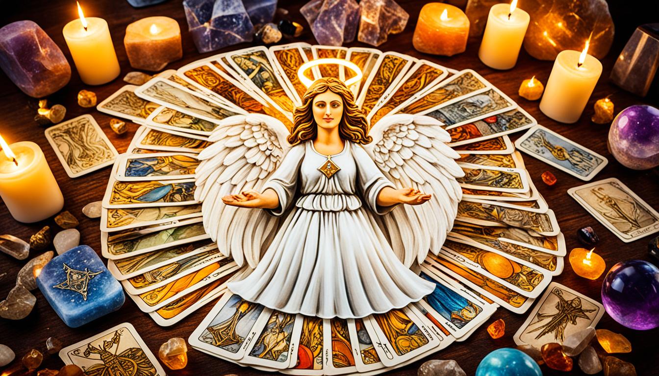 How do you combine angel cards with other divination tools?