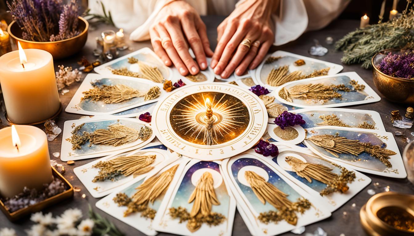 How do you create a personal ritual for angel card readings?