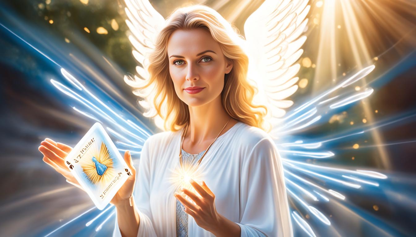 How do you enhance your intuition when using angel cards?