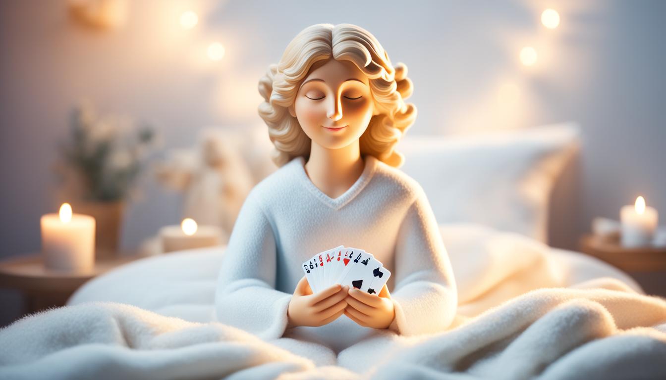 How do you incorporate angel card readings into your bedtime routine?