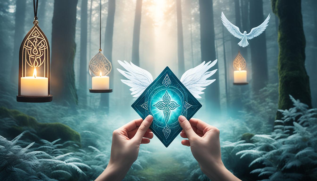 How do you interpret angel cards in a Celtic Cross spread?