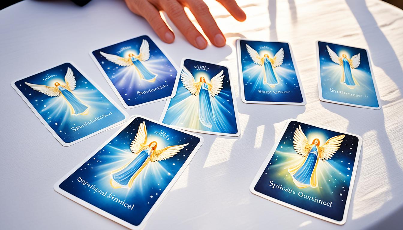 How do you interpret angel cards in a five-card spread?