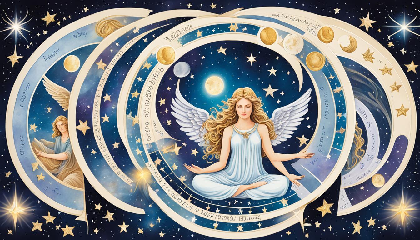 How do you interpret angel cards in a new moon spread?