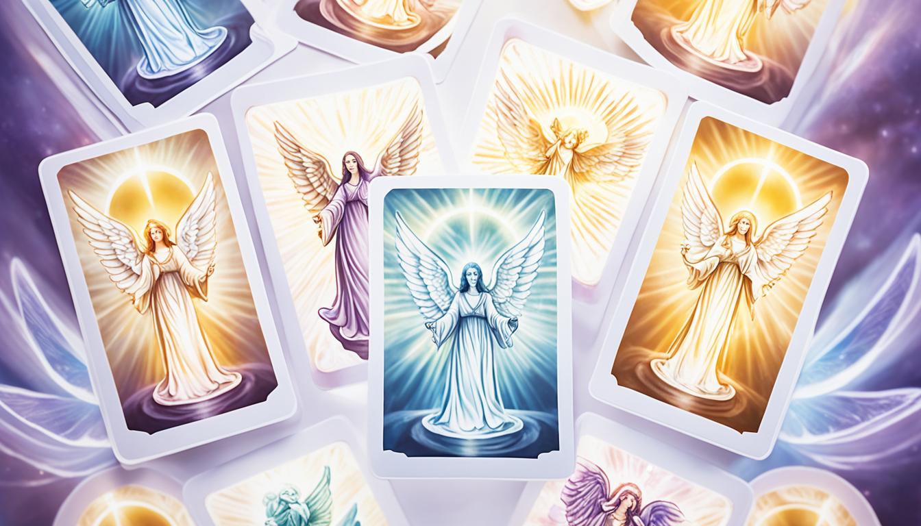 How do you interpret angel cards in a sixteen-card spread?