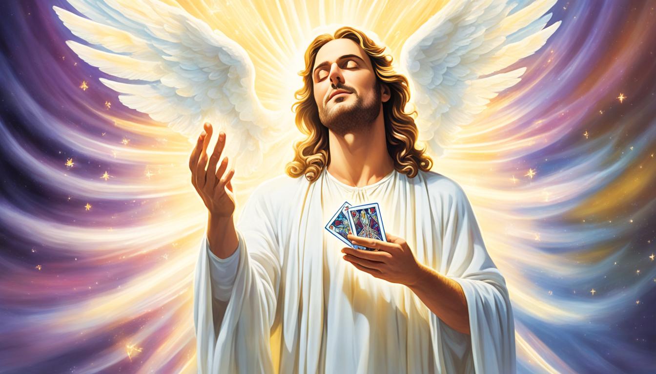 How do you interpret angel cards in a spiritual reading?