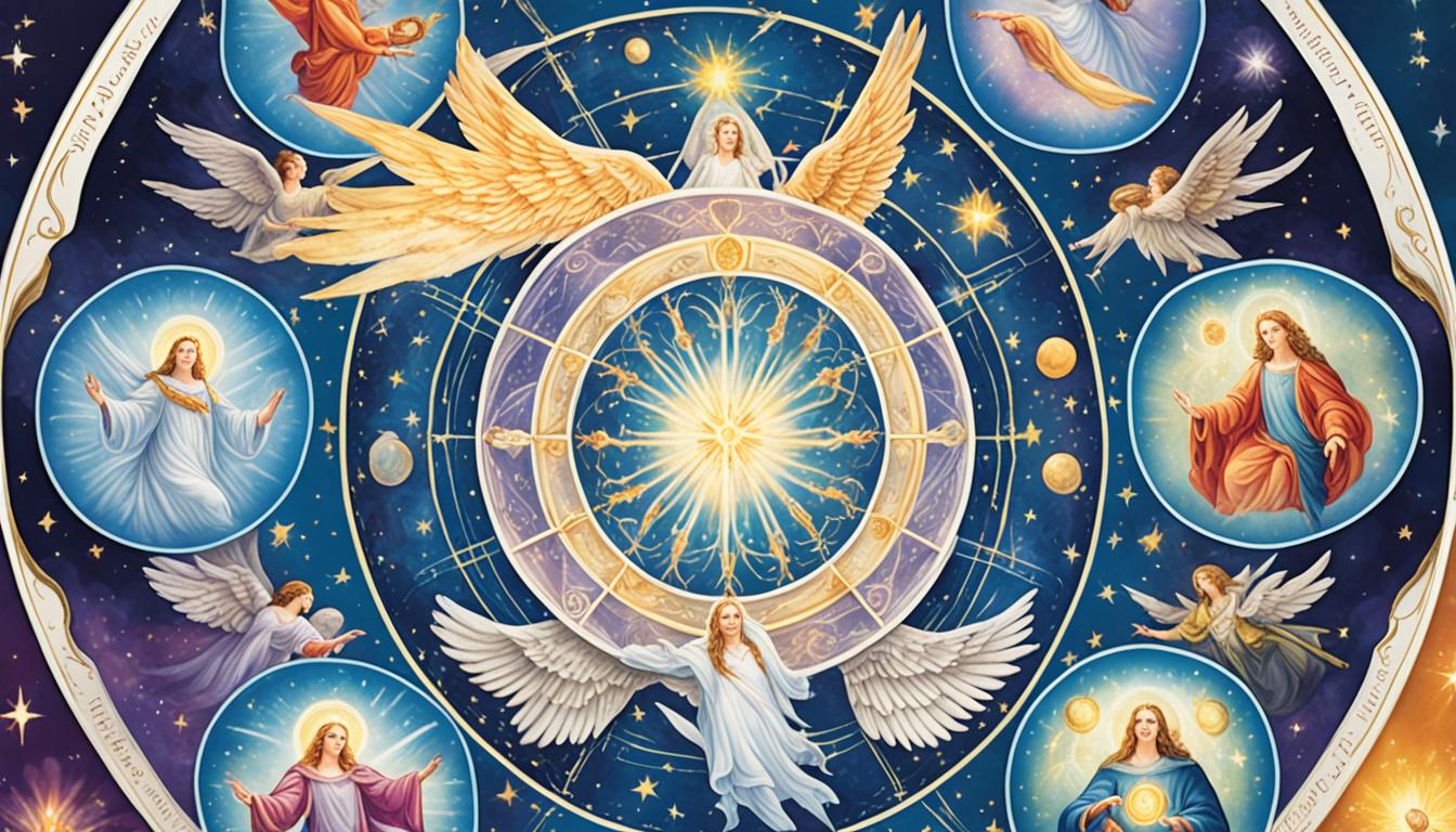 How do you interpret angel cards in a thirteen-card spread?