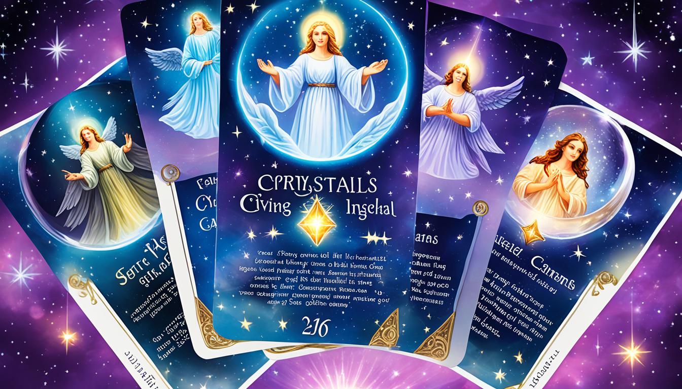 How do you interpret angel cards in a yearly forecast spread?