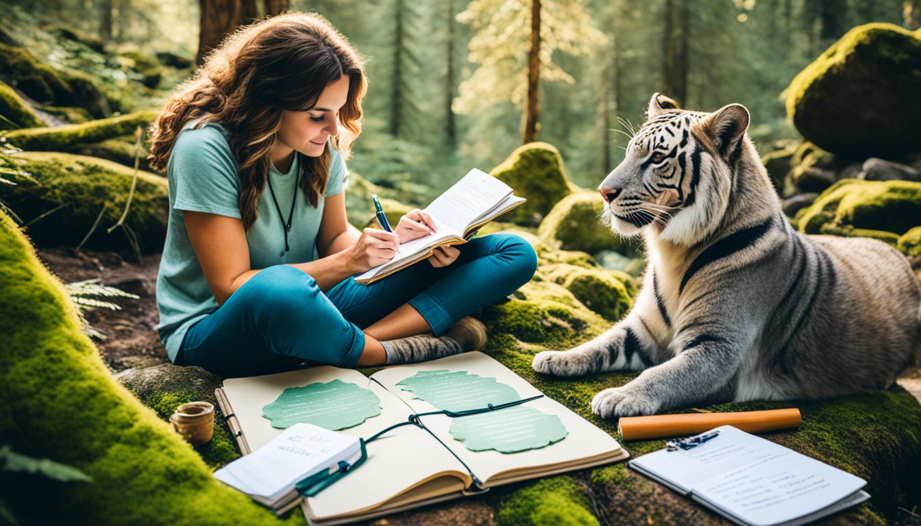 How do you create a journal to track your spirit animal experiences?