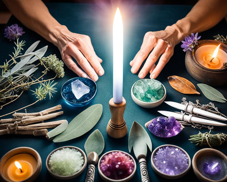 What tools are commonly used in energy healing?