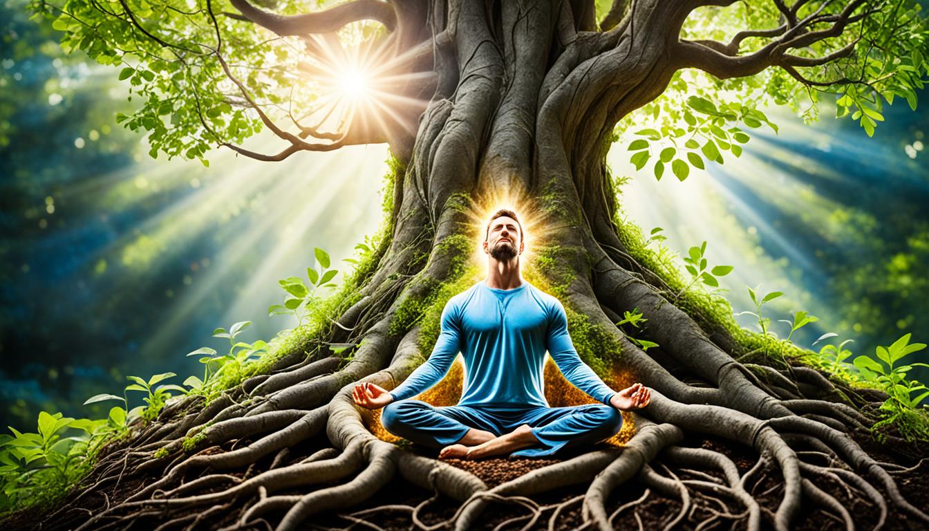 How do you use grounding techniques to balance your aura?