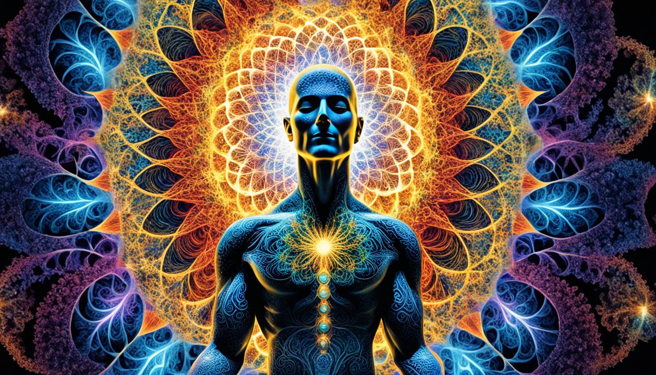 What does an aura with a fractal pattern indicate?