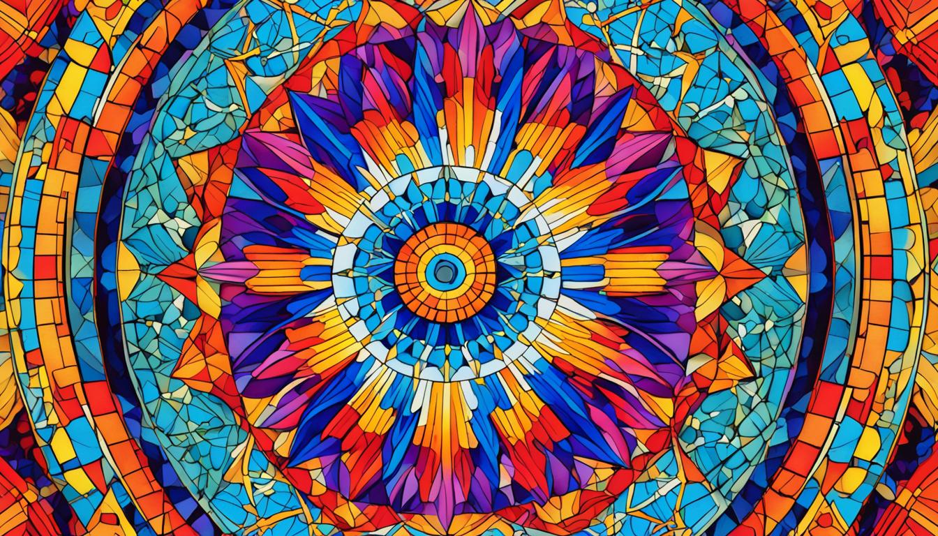 What does an aura with a geometric pattern indicate?