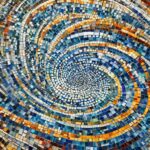 What does an aura with a mosaic pattern indicate?