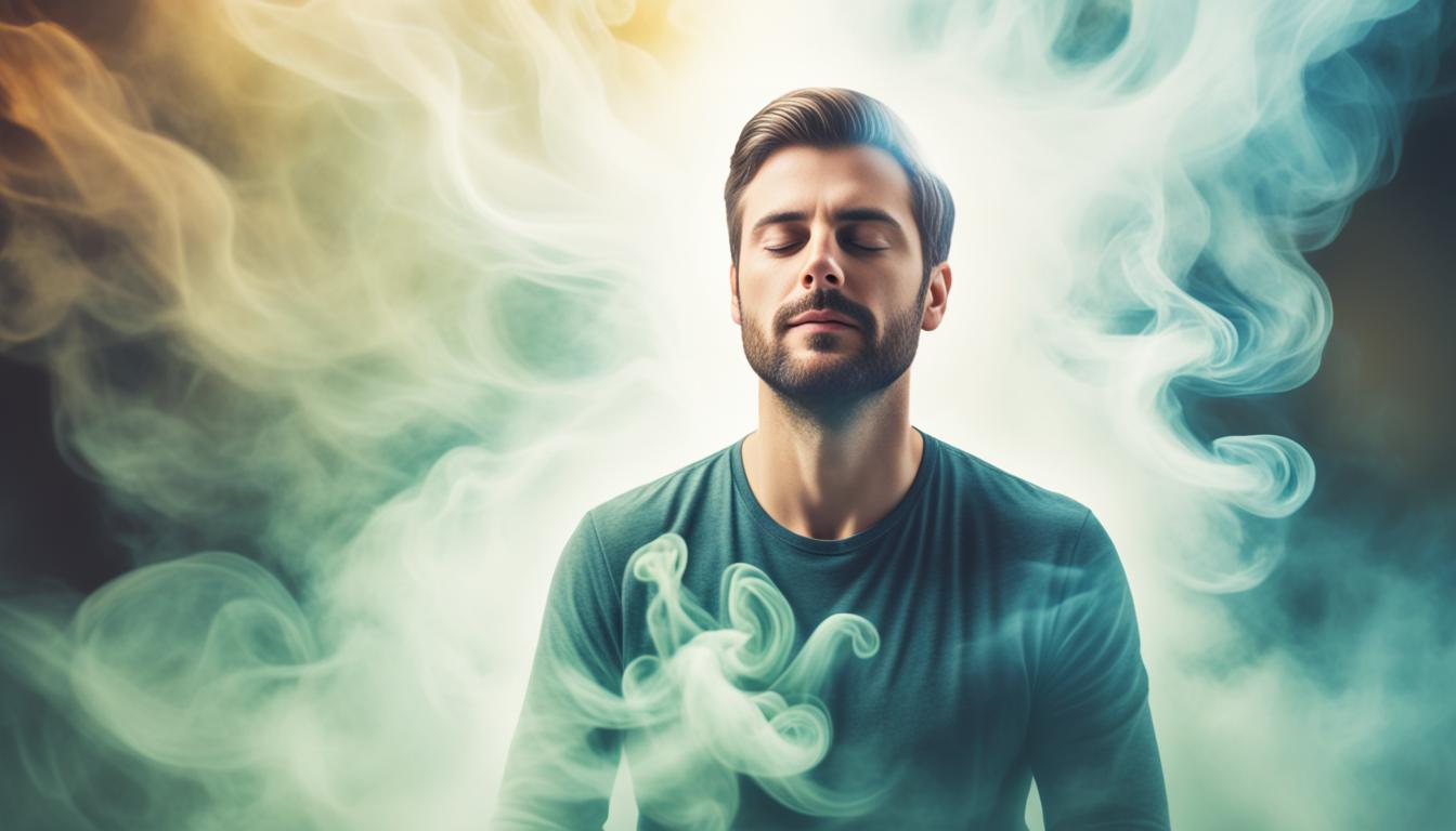 What does an aura with a smoky or hazy appearance signify?