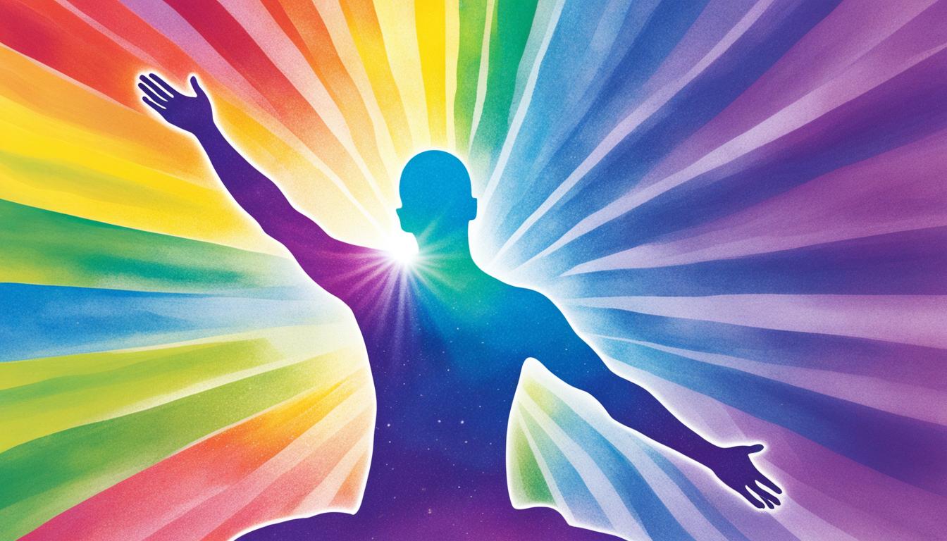 What is the significance of a rainbow aura?