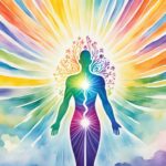 What is the significance of an aura with a rainbow effect?