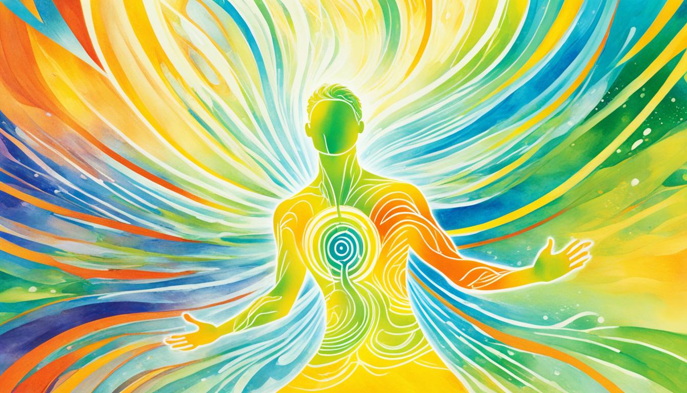 What is the significance of an aura with a vibrant, energetic feel?