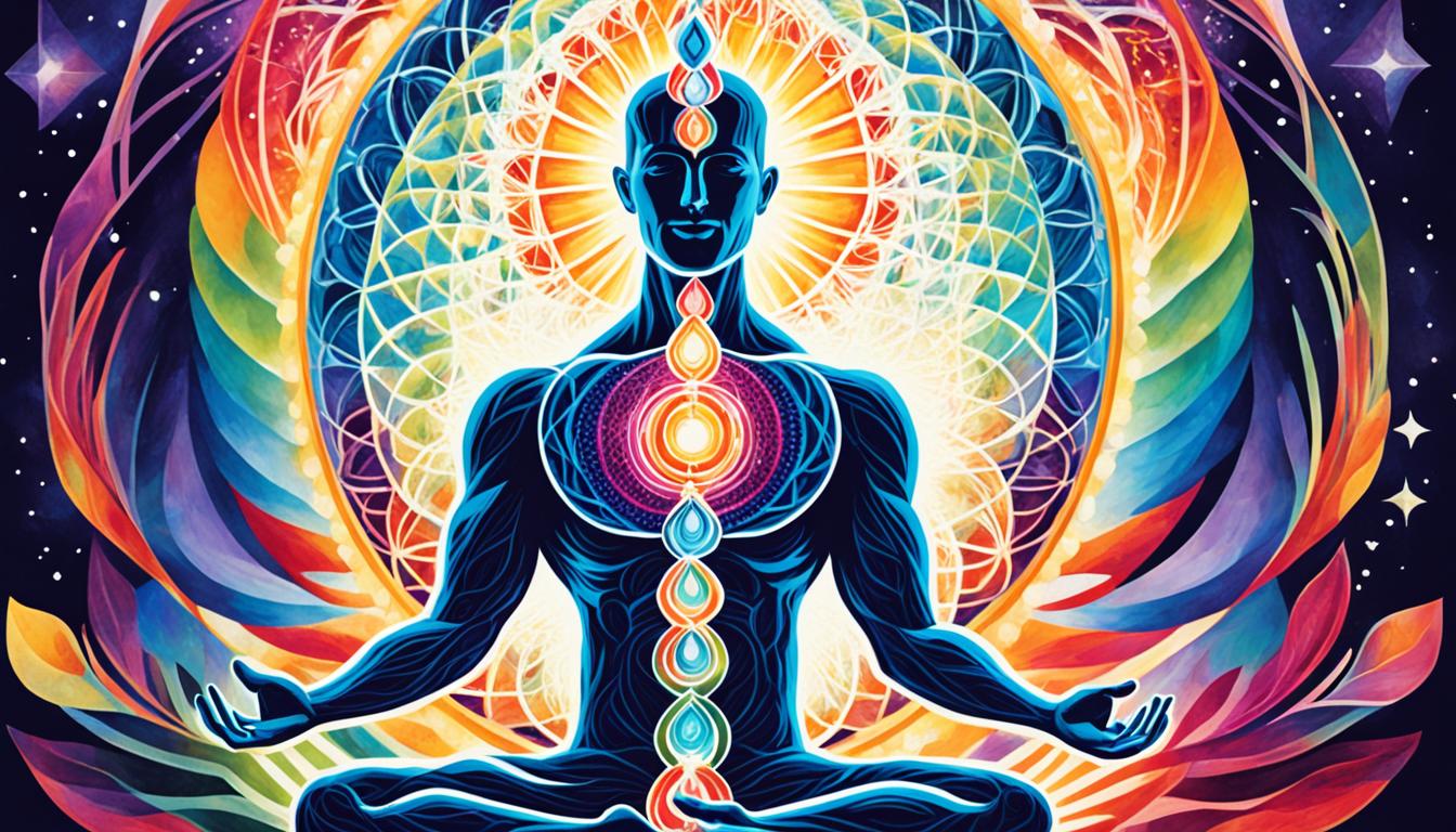 What is the significance of an aura with patterns or shapes?